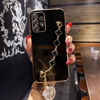 เคสโทรศัพท์สําหรับ Samsung Galaxy A23 A73 A53 A52S A52 A32 A33 A13 5Gมือถือแบบนิ่ม กันกระแทก พร้อมสายคล้องมือ