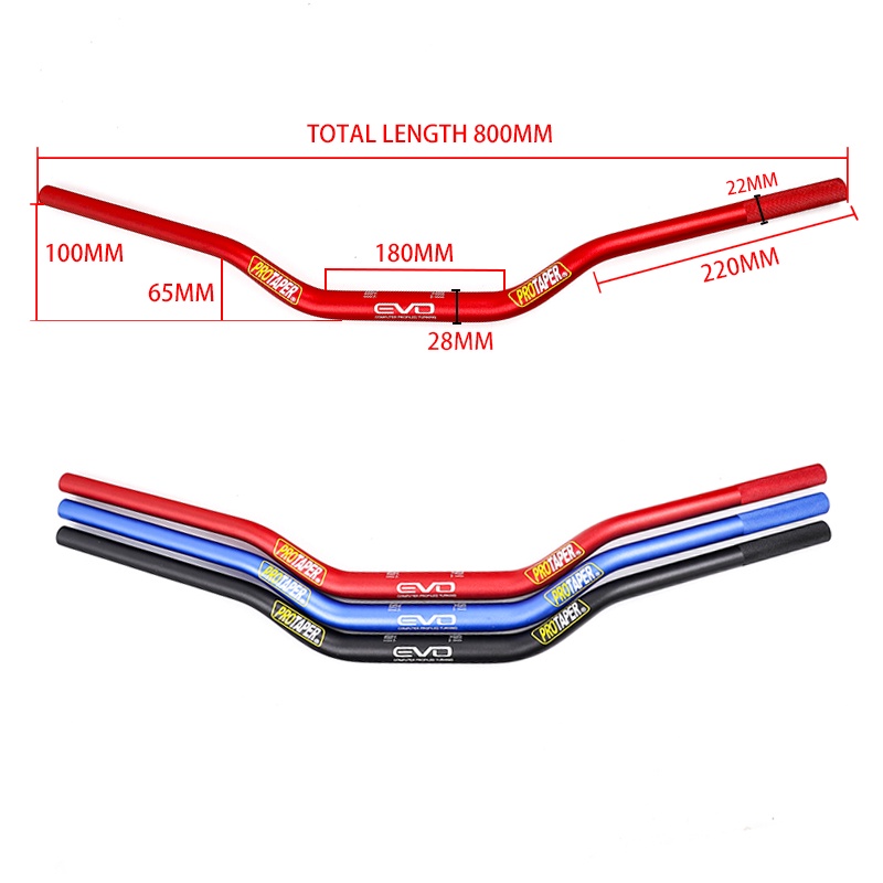 Protaper EVO แฮนด์จับบาร์ไขมัน 28 มม.และ Riser Clamp 28 มม.สําหรับรถจักรยานยนต์ทั้งหมด Z800 Z250 Xmax