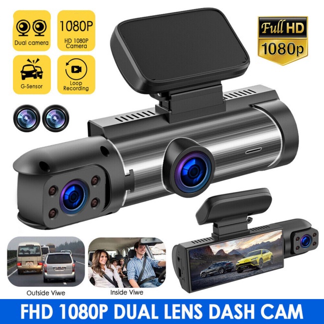 M8 WIFI Dash Cam 1080P HD ด ้ านหน ้ าและภายใน/กล ้ องด ้ านหลัง HD Night Vision ย ้ อนกลับวิดีโอรถ 