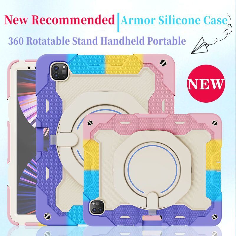 เคส วงเล็บหมุน 360 องศา ipad 10th Generation 9th Gen ไอแพด Air 4/5 10.9 นิ้ว Pro 11 นิ้ว 10.2 9.7 นิ้ว Mini 6/5 เคสแท็บเล็ต มีช่องเสียบปากกา เด็กปลอดภัยกันกระแทก ฝาครอบป้องกัน