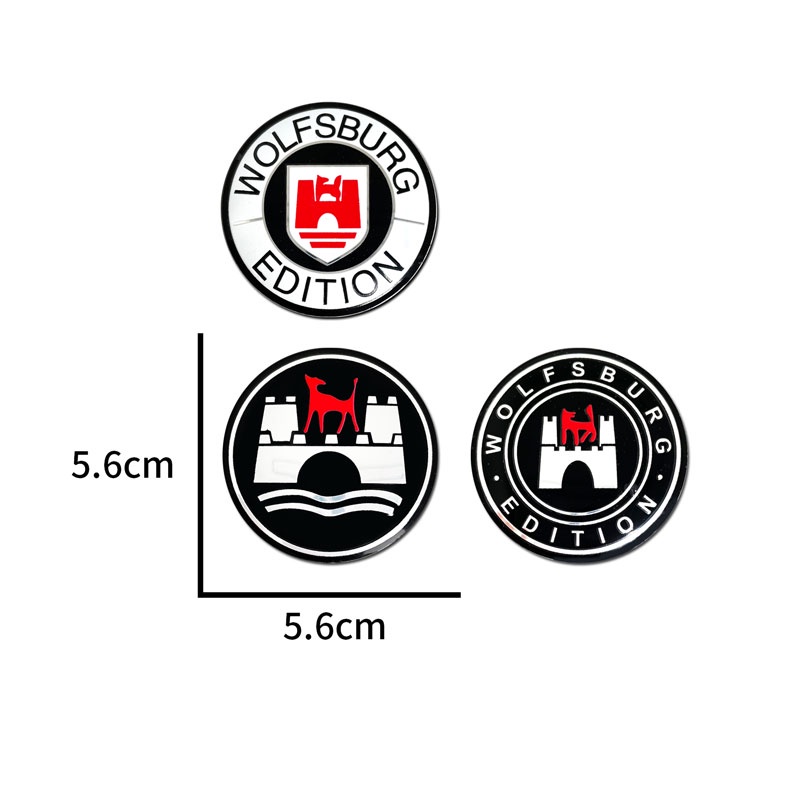 Car Accessories 4pcs 56mm Wolfsburg Edition Logo Car Wheel Hub Center Caps Rims Covers Sticker Decoration Car Styling ราคา ถูกที่สุด ดีลบีเคเค แกลเลอรีภาพที่ 6