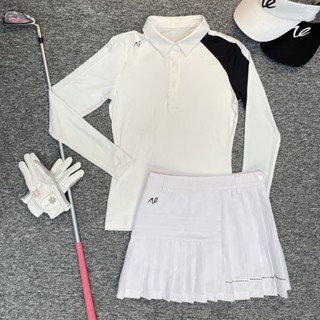 Netls Golf ใหม่ เสื้อกีฬาแขนยาว ผ้าเรยอน แห้งเร็ว แบบเย็บติดกัน กันแดด แฟชั่นสําหรับผู้หญิง NE2359