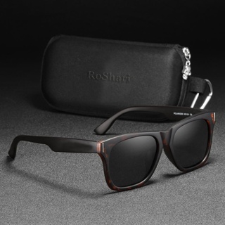 Roshari RS007 แว่นตากันแดด เลนส์โพลาไรซ์ ทรงสี่เหลี่ยม ป้องกันรังสีอัลตราไวโอเลต สําหรับผู้ชาย และผู้หญิง