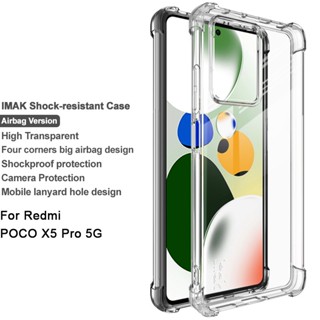 Imak Redmi Note 12 Pro Speed Edition 5G / Poco X5 Pro 5G สี่มุม ถุงลมนิรภัย เคสนุ่ม TPU รวมทุกอย่าง เคสป้องกันด้านหลัง