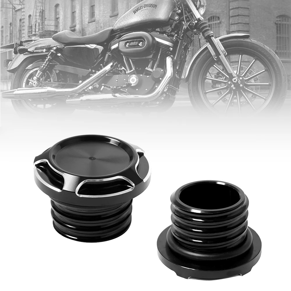 รถจักรยานยนต์อลูมิเนียมแก๊สฝาครอบถังน้ํามันเชื้อเพลิงสําหรับ Harley Sportster XL 883 1200 48 Dyna Touring Softail Road King