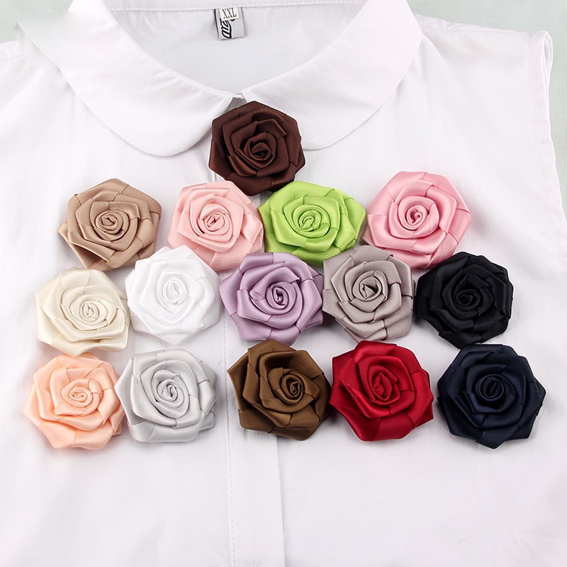 Handmade Classtic ผ้าดอกไม้เข็มกลัด Pin ผู้หญิงแฟชั่น Jewelary