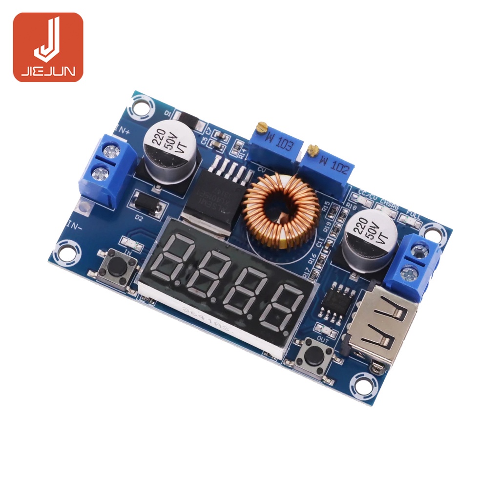 DC-DC XL4015 5A ดิจิตอล LED ไดรฟ์ Lithum แบตเตอรี่โมดูลชาร์จ CCCV USB ขั้นตอนลง Buck Converter พร้อม