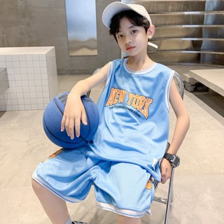 [Baile Little Forest] ชุดเครื่องแบบบาสเก็ตบอล แขนกุด แบบแห้งเร็ว เหมาะกับฤดูร้อน สําหรับเด็กผู้ชาย