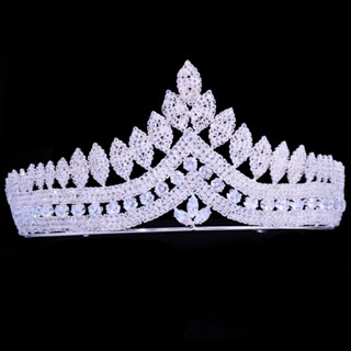 Zirconia Princess Wedding Bridal Tiaras and Crowns Zircon Pageant Headpieces Party Hair Jewelry