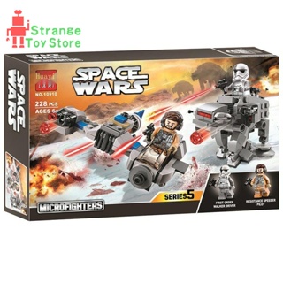 สตาร์วอร์ส Star wars Ski Speeder vs. First Order Walker Microfighters  เข้ากันได้กับ Lego 75195 ของเล่นบล็อกของเล่นสำหรับเด็กของขวัญวันเกิด