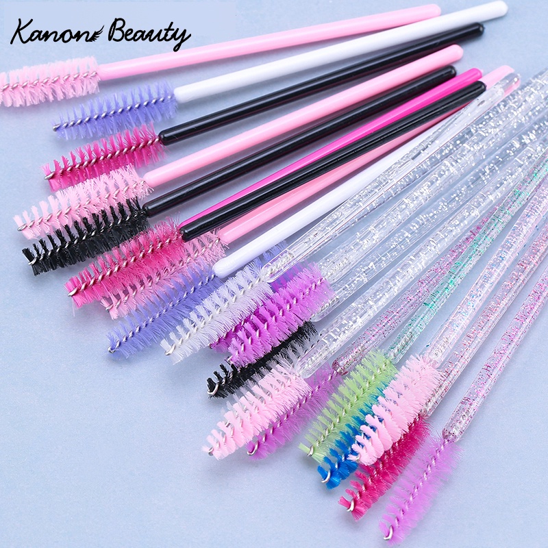 Eyelash Extension แปรงคิ้วแบบใช้แล้วทิ้งมาสคาร่า Wand Applicator Spoolers Eye Lashes ชุดแปรงแต่งหน้าเครื่องมือ
