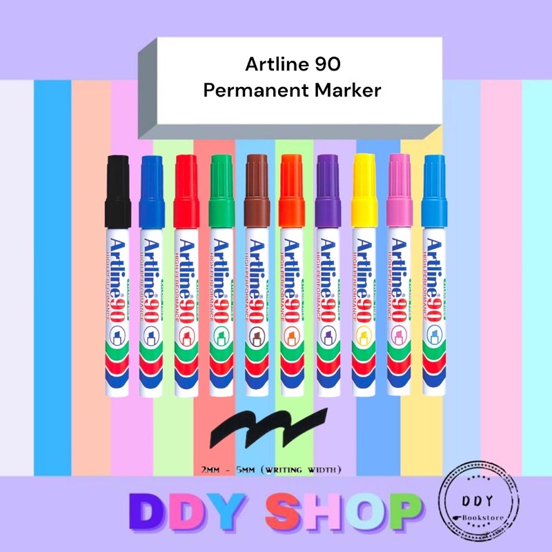 ปากกามาร์กเกอร์ถาวร Artline 90