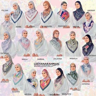 ผ้าพันคอ ลาย Tudung Bawal Leeyana Rahman สําหรับผู้หญิง