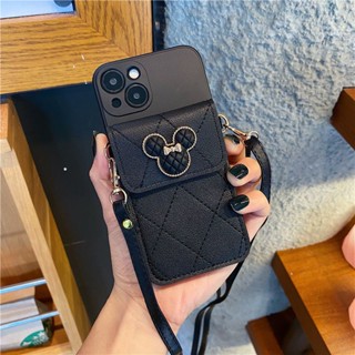 สําหรับiPhone 17 16 15 13 14 12 11 Pro X XS Max XR 7 8 Plusเคสโทรศัพท์Soft Mickeyกระเป๋าสตางค์ฝาครอบโทรศัพท์