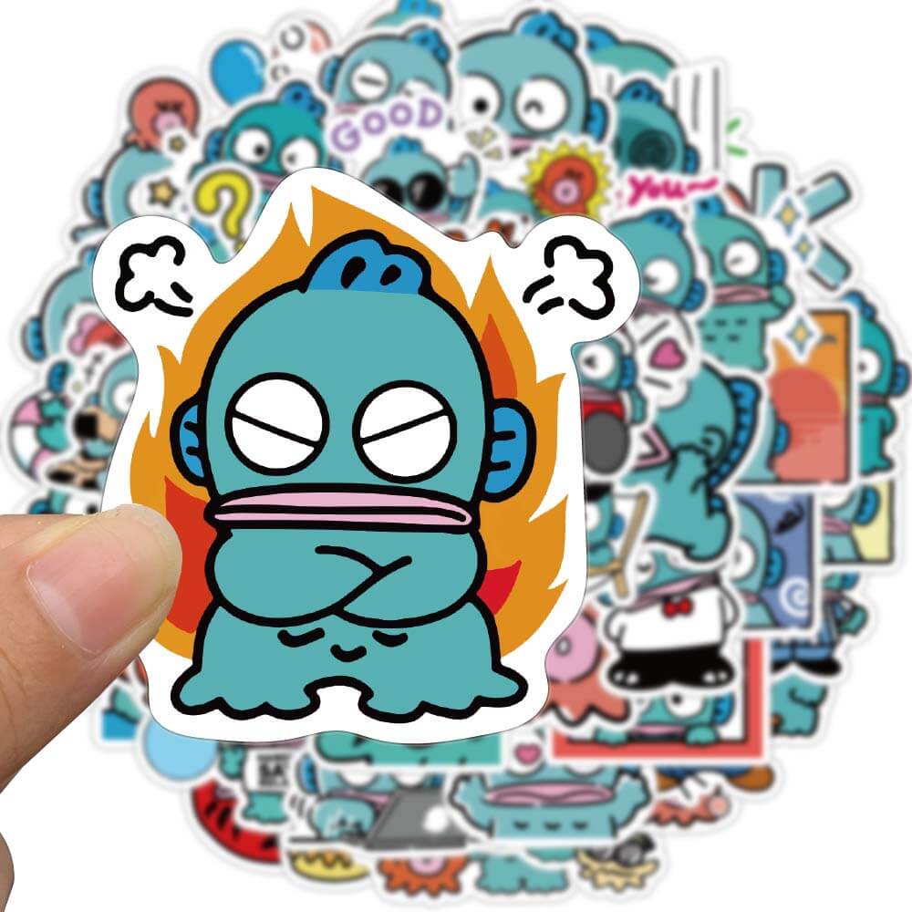 [สติกเกอร์ขนาดใหญ่] สติกเกอร์ Hangyodon Sanrio Series การ์ตูนน่ารัก รูปลอก แล็ปท็อป กระเป๋าเดินทาง ถ้วยน้ํา โทรศัพท์ Ipad เครื่องเขียน ของเล่น ของขวัญ 50 ชิ้น