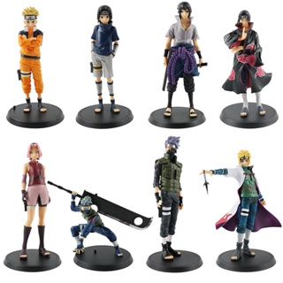 โมเดลฟิกเกอร์ PVC อนิเมะนารูโตะ Uchiha Sasuke Uzumaki Naruto Hatake Kakashi Namikaze Minato Itachi Sakura Q Version 8 สไตล์