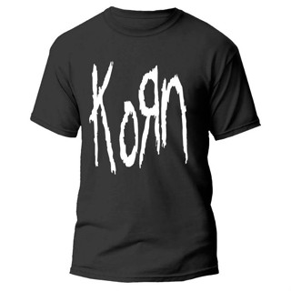 เสื้อยืด ลายโลโก้ KORN BAND