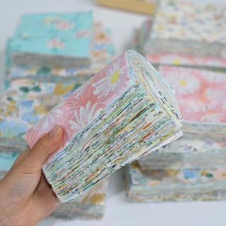50ชิ้นไม่มีซ้ํา10ซม.x10เซนติเมตรตารางผ้าฝ้าย100% ลายดอกไม้ผ้าฝ้ายเย็บควิลท์ผ้า