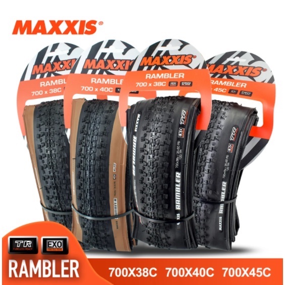MAXXIS RAMBLER TUBELESS 700x38C/40C/45C/50C 650x47B 27.5x1.5 กรวดและสกปรกถนนแข่งยางจักรยาน