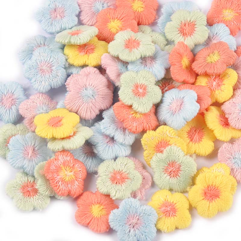 50 ชิ้นน่ารักขนาดเล็กแปดกลีบดอกไม้ Appliques สําหรับ Diy Trims อุปกรณ์เสริม Stick-On เย็บบนแพทช์ Handmade อุปกรณ์ 16 มิลลิเมตร CP3040