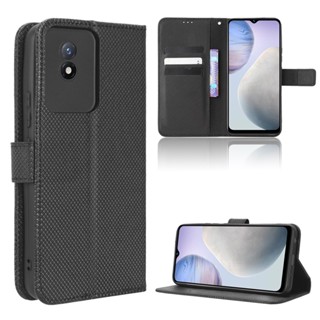 VIVO Y02A Phone Case Holder Stand Case VIVO Y02A เคส เคสฝาพับ Wallet PU Leather Back Cover