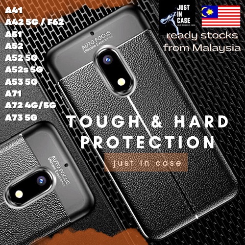 Samsung Galaxy A41 A42 5G A51 A52 A52s A53 A71 A72 A73 4G 5G F62 หนัง Laychee Grained Polyคาร์บอเนตเ