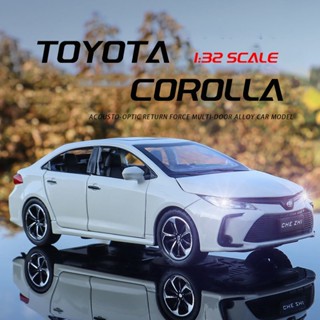 1/32 Toyota Corolla diecast car chezhi โมเดลรถยนต์ โลหะผสมสังกะสี ของเล่นสําหรับเด็กผู้ชาย อายุ 3 ปีขึ้นไป มีเสียง และไฟ ของขวัญวันเกิด ของเล่นสําหรับเด็ก