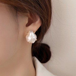 Dincior 2023 Accessories Ins 925 Silver Needle Irregular Baroque Pearl Earrings for Women