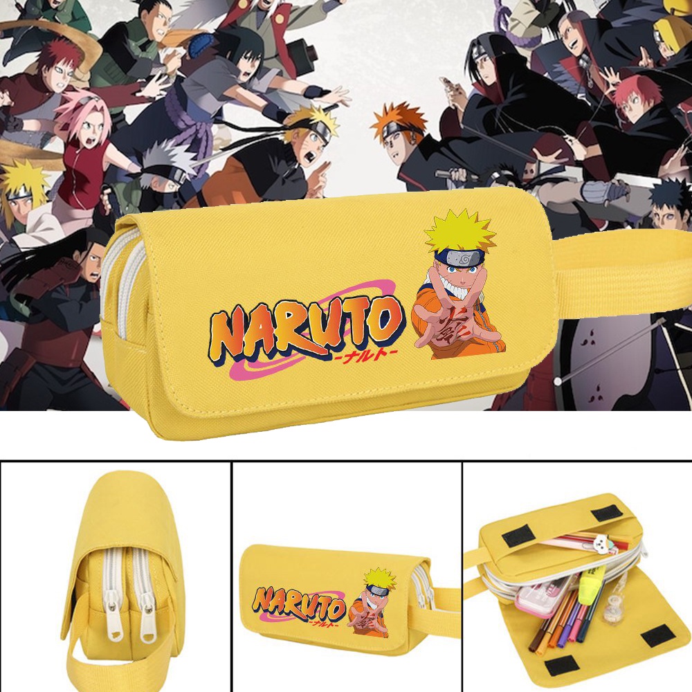 กระเป๋าดินสอ แต่งซิปคู่ ลายการ์ตูนนารูโตะ Kurama NARUTO เหมาะกับของขวัญ สําหรับใส่เครื่องเขียนนักเรียน