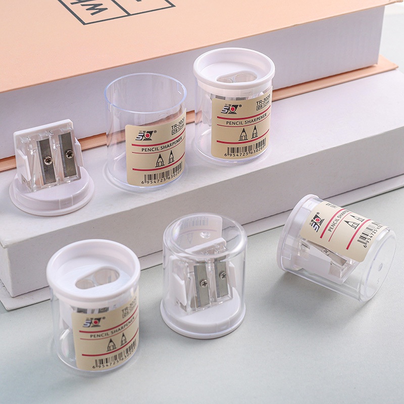 Letit | ที่เหลาดินสอใสสไตล์มินิมอล - 2 รู เหลาสั้น-ยาวได้ พกพาสะดวก
