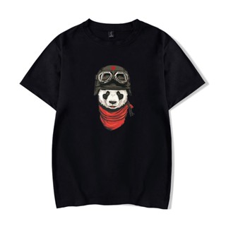 Cartoon Panda Pattern เสื้อยืดแขนสั้น ผ้าฝ้าย พิมพ์ลายการ์ตูนแพนด้า สไตล์ฮิปฮอป ขนาดใหญ่พิเศษ สําหรับผู้ชาย และผู้หญิง ไซซ์ Extra Big Size S-6XL 1461