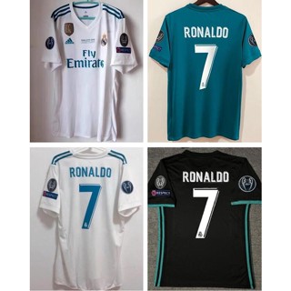 เสื้อกีฬาแขนสั้น ลายทีมชาติฟุตบอล Real Madrid 2017 2018 ชุดเหย้า สําหรับผู้ชาย