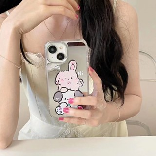 เคสโทรศัพท์มือถือแบบกระจก ลายน่ารัก สําหรับ iPhone 11 12 12pro 12promax 13 13pro 13promax 14 14pro max