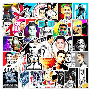 สติกเกอร์ กันน้ํา ลายนักฟุตบอล C Ronaldo DIY สําหรับติดตกแต่งรถยนต์ 50 ชิ้น