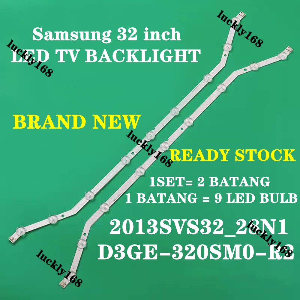 โคมไฟแบ็คไลท์ LED 9 ดวง 32 นิ้ว สําหรับ Samsung TV BACKLIGHT D3GE-320SM0-R2 BN64-YYC09 BN96-27468A LM41-00001R BN96-33972A 2013SVS32 DF320AGH-R1