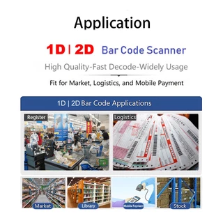 เครื่องสแกนบาร์โค้ดแบบพลักแอนด์เพลย์ 2D / เครื่องอ่านโค้ด QR / เครื่องสแกนบาร์โค้ด USB