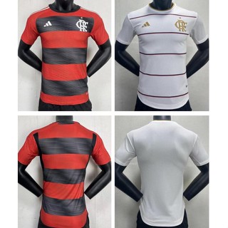 เสื้อกีฬาแขนสั้น ลายทีมชาติฟุตบอล Flamengo CR Jersey 23 24 Flamenco 2023 2024 ชุดเหย้า