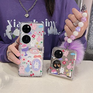 เคสป้องกันโทรศัพท์มือถือ แบบใส สามชิ้น มีช่องใส่บัตร สําหรับ Huawei P50