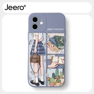 Jeero เคสไอโฟน เคสซิลิโคนนุ่มกันกระแทกน่ารักตลก เคสโทรศัพท์ Compatible for iPhone 15 14 13 12 11 Pro Max SE 2020 X XR XS 8 7 6 6S Plus พลัส HFF2783