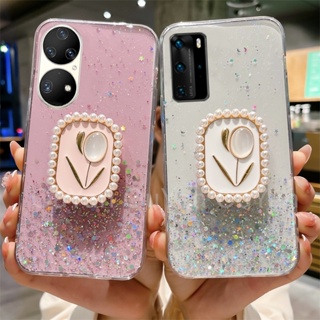 เคสดอกไม้สี่เหลี่ยมสำหรับ Huawei P50 Pro P40 Pro P30 Pro P20 Pro P30 Lite P20 Lite