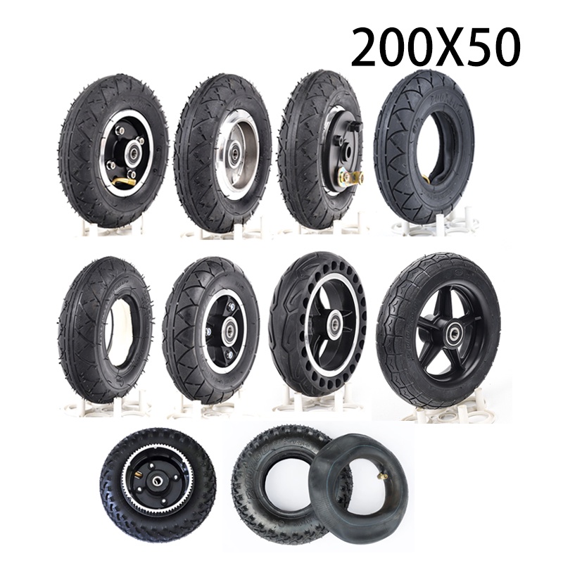 ชุดยางและยางใน 200X50, 8 "x 2" หลอดสกู๊ตเตอร์ไฟฟ้าสําหรับมีดโกน E100, E150, E200, Power Core E100, D