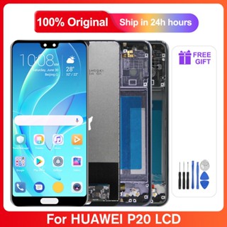 หน้าจอสัมผัสดิจิทัล LCD สําหรับ Huawei P20