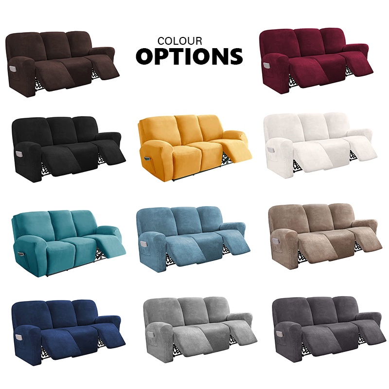 ผ้าคลุมเก้าอี้ยกขา lazyboy ากํามะหยี่ 1 2 3 ที่นั่ง - รูปที่ 4