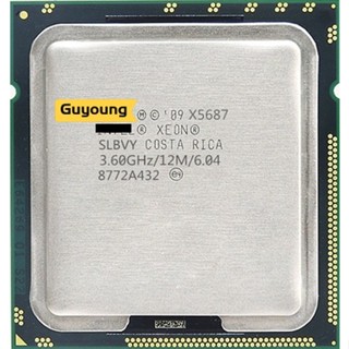 Xeon X5687 ซ็อกเก็ตเซิร์ฟเวอร์ CPU 3.6GHz 12MB 4 แกน 1366 6.4 GT s QPI ของแท้