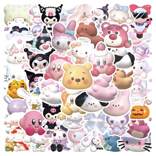 สติกเกอร์ ลายการ์ตูน Sanrio กันน้ํา สําหรับติดตกแต่งหมวกกันน็อค 50 ชิ้น