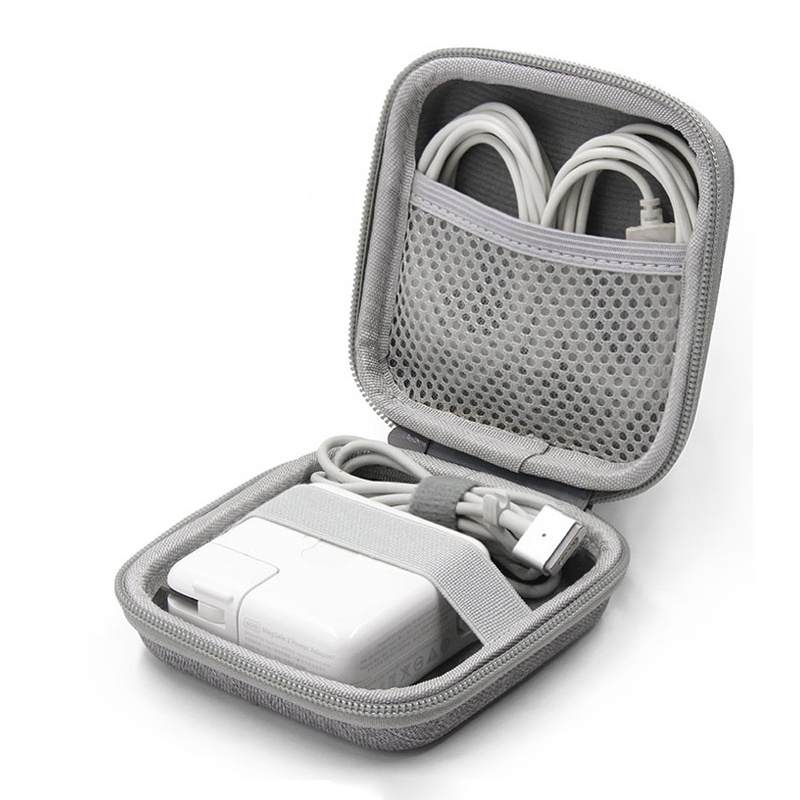 เคสเครื่องชาร์จ MacBook กระเป๋าจัดระเบียบอิเล็กทรอนิกส์สําหรับเดินทางแบบแข็งสําหรับอะแดปเตอร์ไฟ MacB