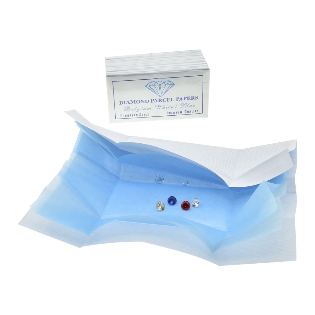 Lemtools กระดาษอัญมณี ประดับเพชร สีขาว และสีฟ้า สําหรับเก็บเครื่องประดับ