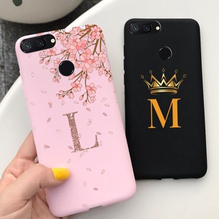 เคสซิลิโคนนิ่ม ลายมงกุฎ ตัวอักษร ดอกไม้ สําหรับ Xiaomi mi 8 Lite Xiaomi Mi8Lite mi 8 Lite