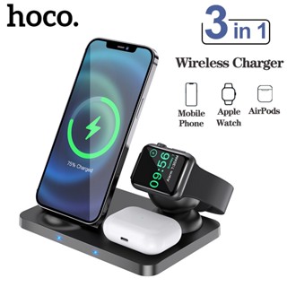 Hoco ของแท้ ที่ชาร์จไร้สาย CW24 CW33 3 In1 สําหรับ Apple Watch Airp*ds 12 Pro Max 11 11 Pro X XS Max XR