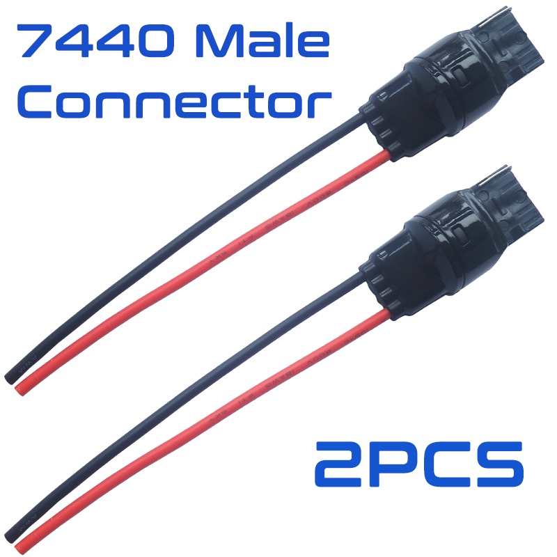2PCS 7440 7440A W21W T20 ชายเชื่อมต่อสายไฟ Pigtail Harness DRL ไฟสํารองไฟเลี้ยวไฟท้ายอะแดปเตอร์